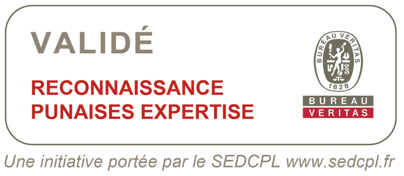 Bureau véritas CT1040 reconnaissance punaise expertise par le SEDCPL