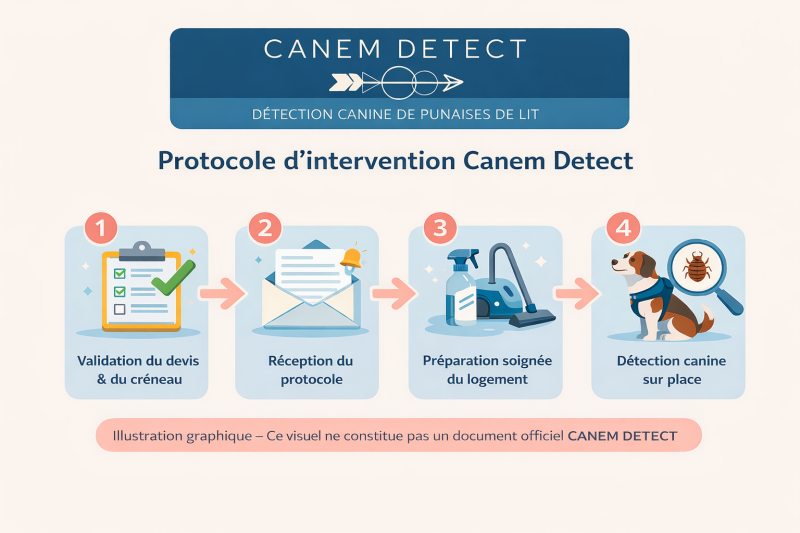 Délai d'intervention et procole d'intervention Canem Detect au Auvergnes Rhône-Alpes